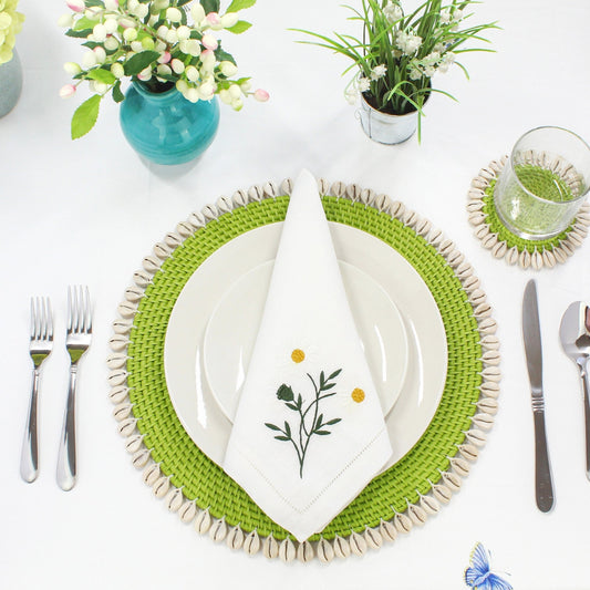 Dinning-Table-Setting-Luxury-High-Quality-Handmade-Sustainable-Green-Rattan-Seashell-Placemat-2