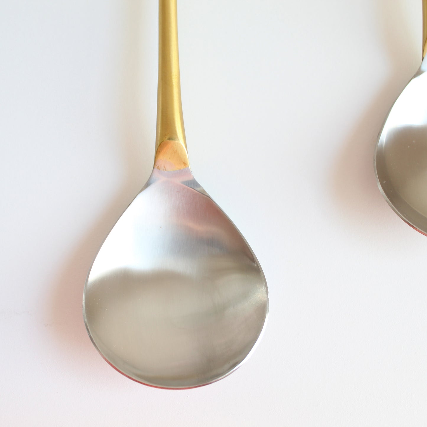 Herb-shaped brass serving utensils, handcrafted hostess gift set of two-3