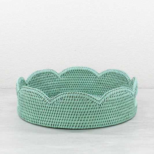 Round-Scalloped-Rattan-Tray-Sustainable-Home-Organizing-Medium-SageLeaf-001
