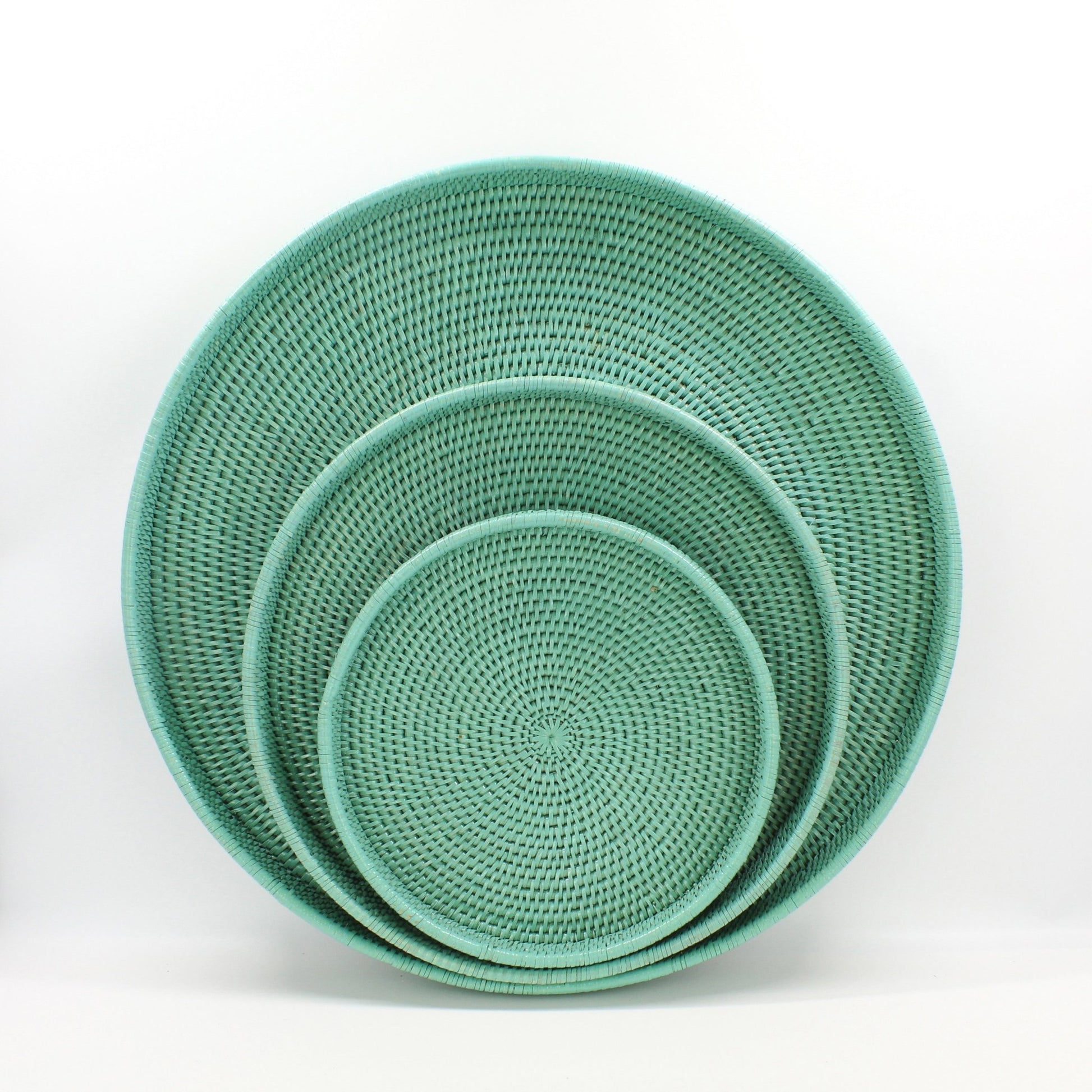 Tight_Woven_Round_Rattan_Tray-Sustainable_Home_Organizing-Sea_Glass-3-sizes-Combination-01
