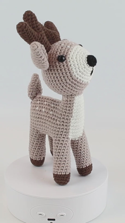 grey crochet deer