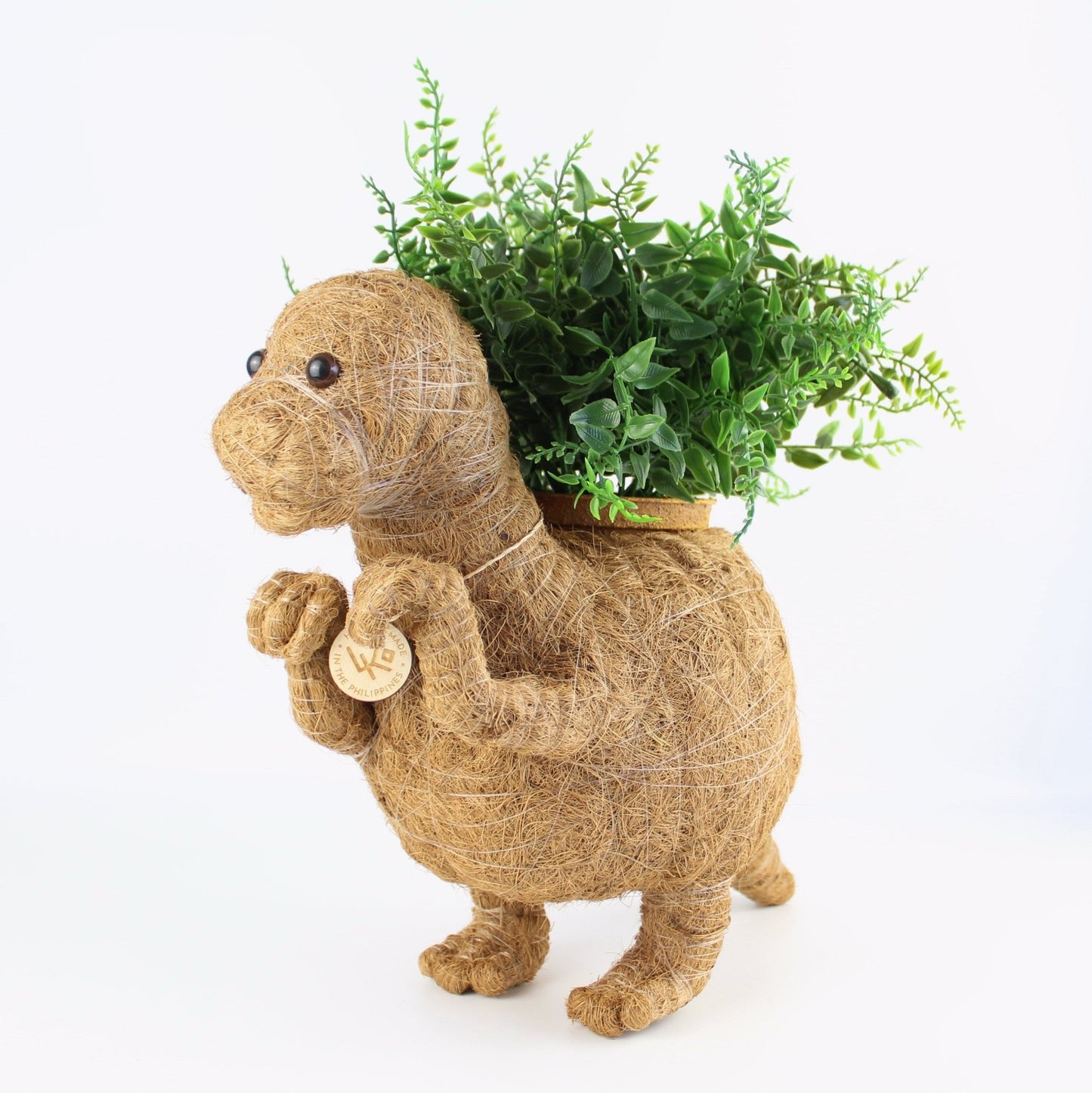 Handmade Coco Coira Animal Planter-T-Rex - Eco Handcraft store