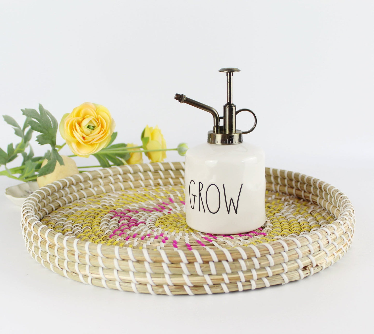 Natural Seagrass Woven Round Serving Tray - Eco Handcraft store