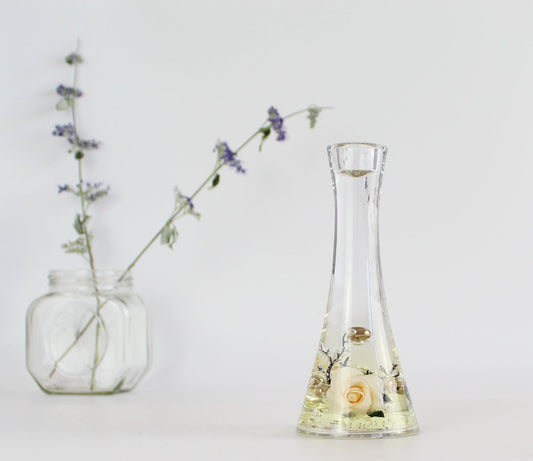 Artificial Flower Resin Candle Holder-A - Eco Handcraft store