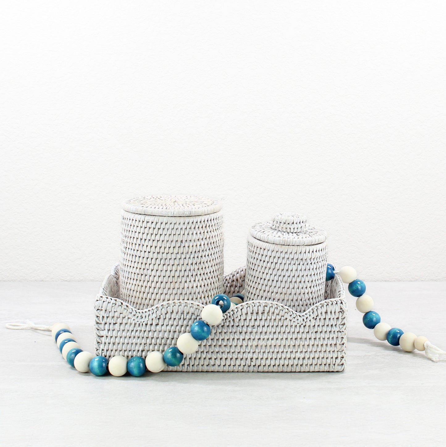 Whitewash Rattan Décor Collection for Small Spaces