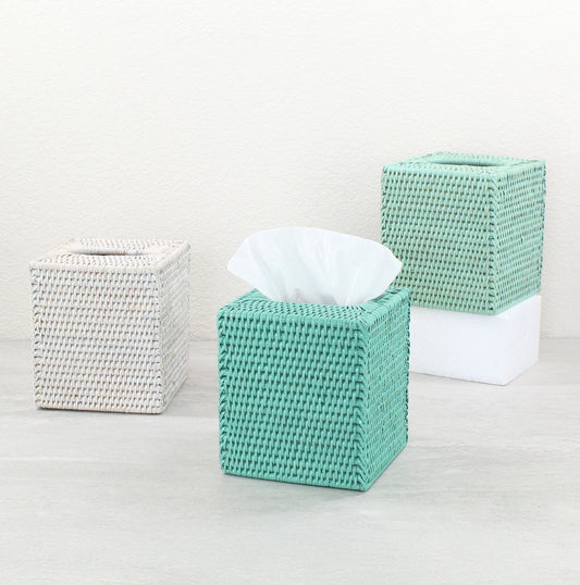 Stylish Sustainable Rattan Tissue Box Cover