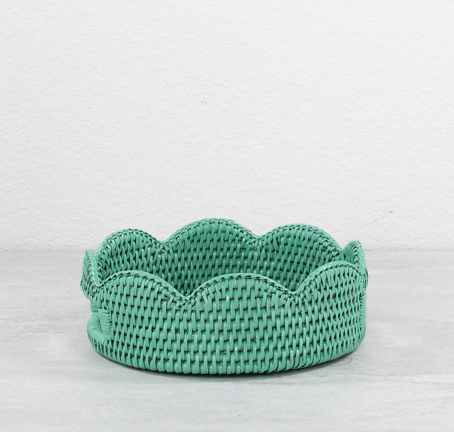 Coastal Rattan Dining – Turquoise | Eco-Friendly Tableware