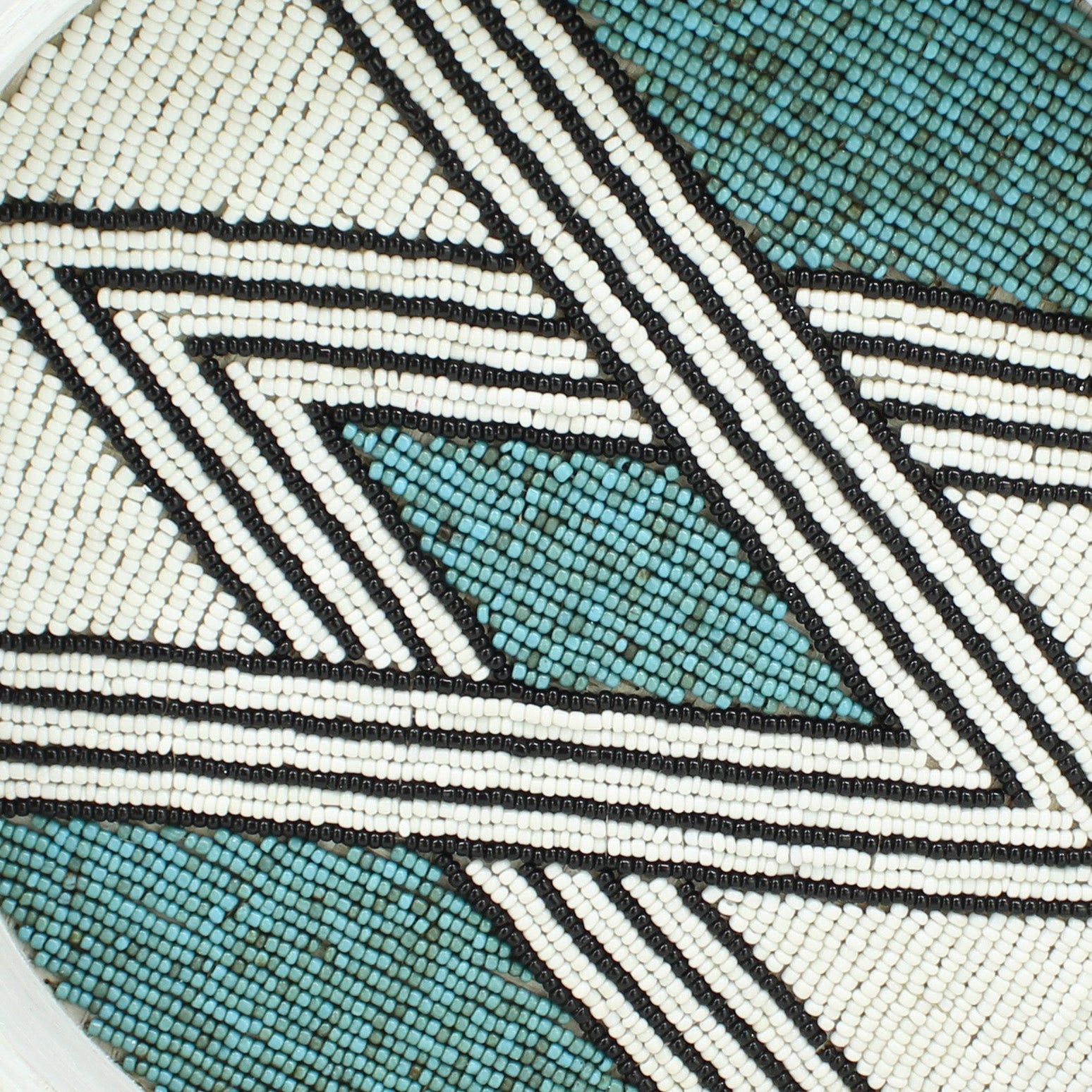 Deails of beaded Bamboo Decorative Tray