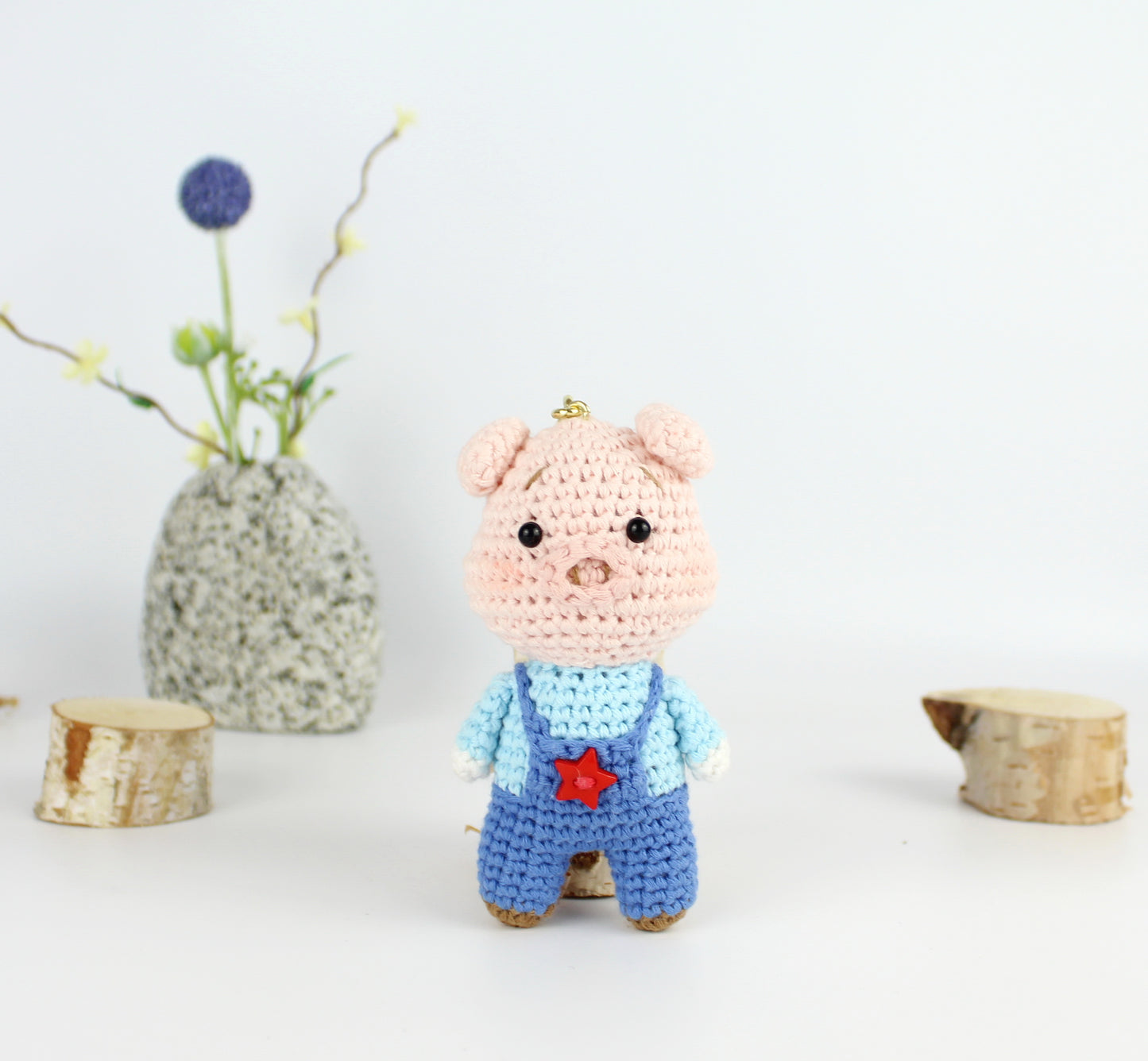 Piggy-Amigurumi-Crochet-Bag Charm-Keychain-01