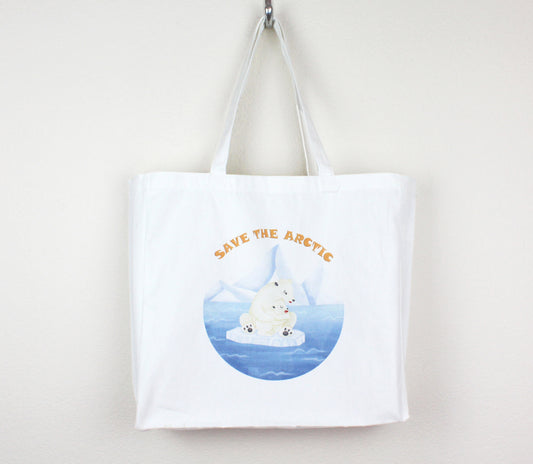 Save-the-Arctic-Polar-Bear-Tote-Bag-Climate-Change-001