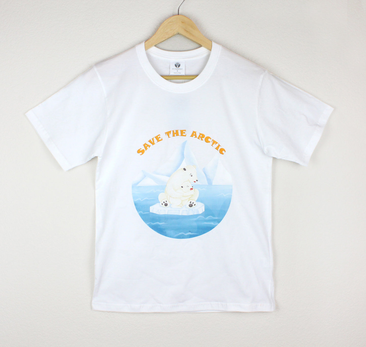 Save the Arctic Polar Bear 100% Cotton Unisex T-Shirt - Climate Change Awareness