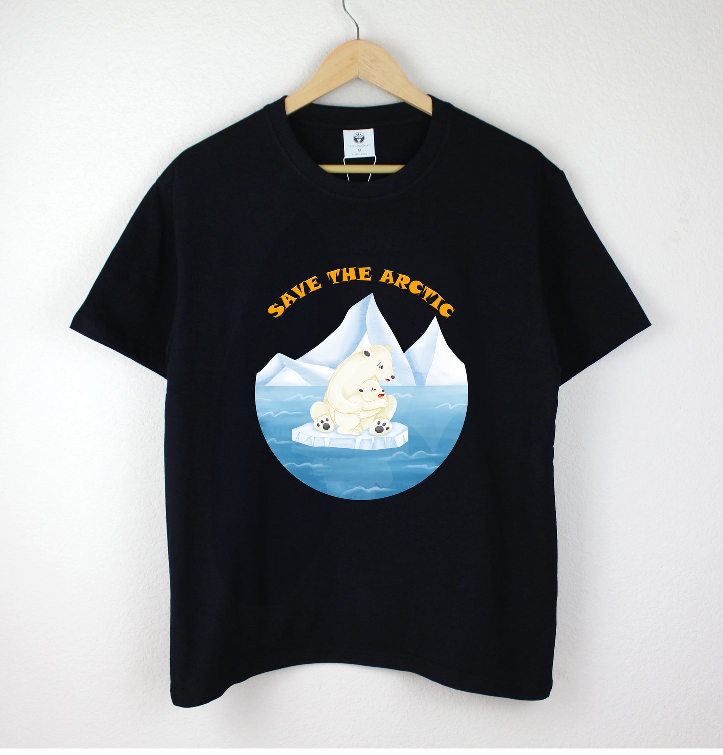 Save the Arctic Polar Bear 100% Cotton Unisex T-Shirt - Climate Change Awareness