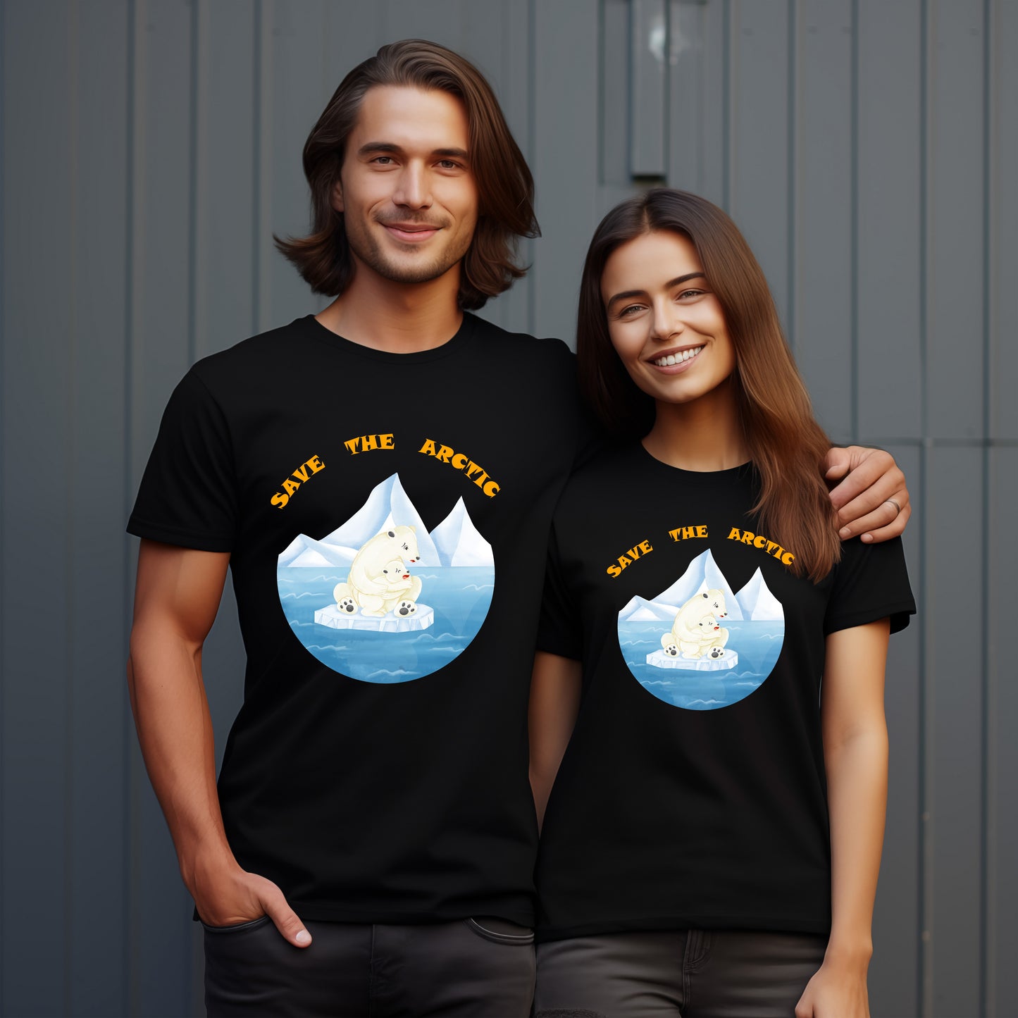 Save the Arctic Polar Bear 100% Cotton Unisex T-Shirt - Climate Change Awareness