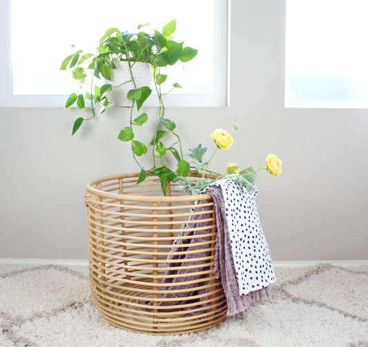 Handcrafted Large Rattan Basket-withprops2-Eco Handcraft store