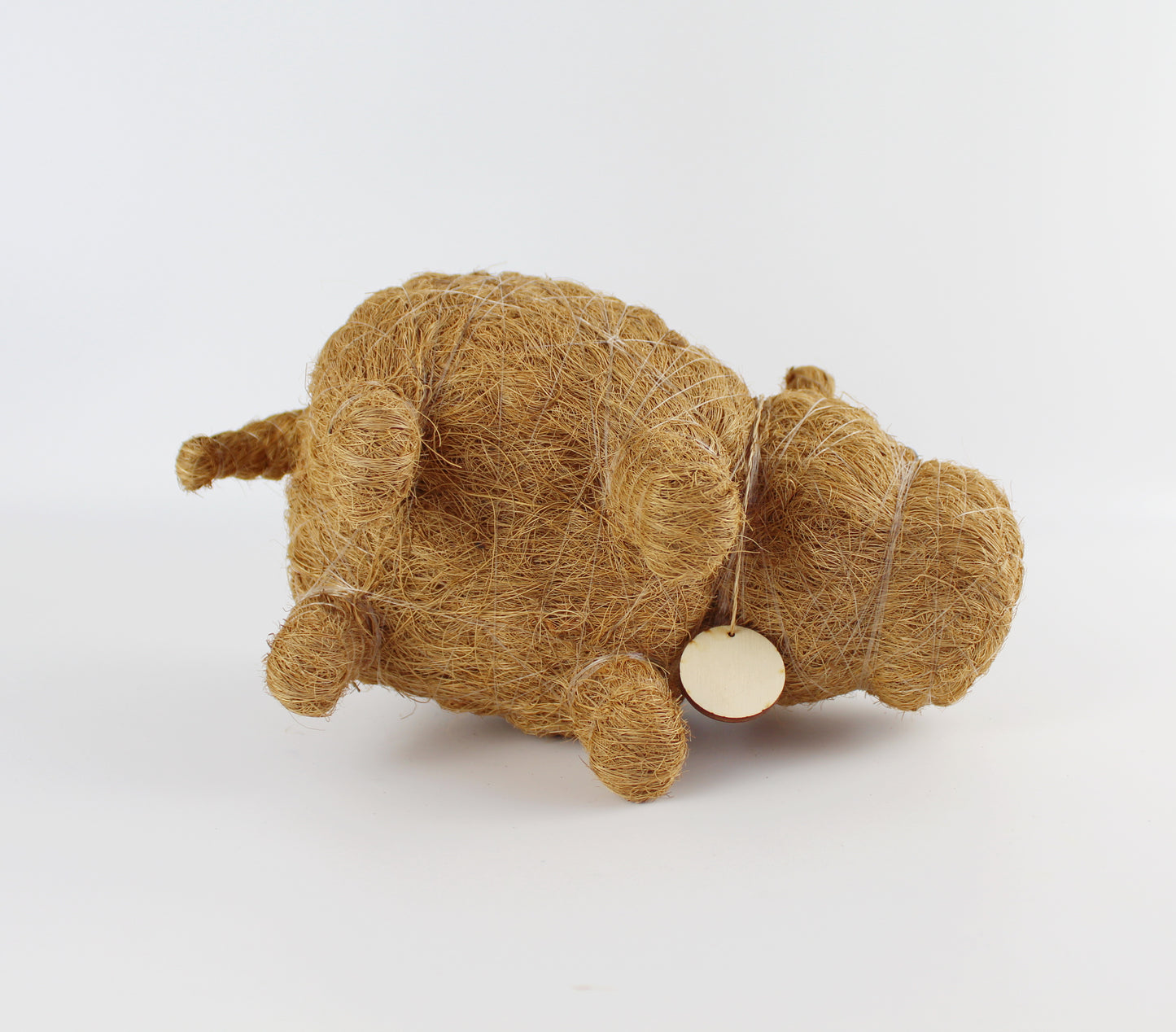 Handmade Coco Coira Animal Planter- Baby Hippo - Eco Handcraft store