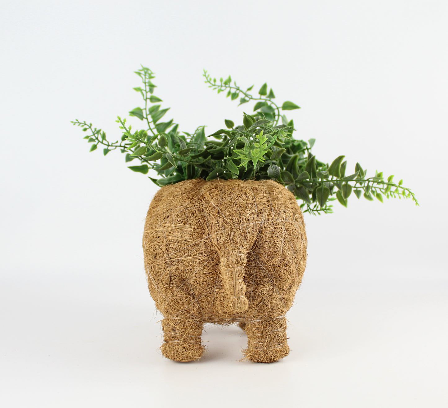 Handmade Coco Coira Animal Planter- Baby Hippo - Eco Handcraft store