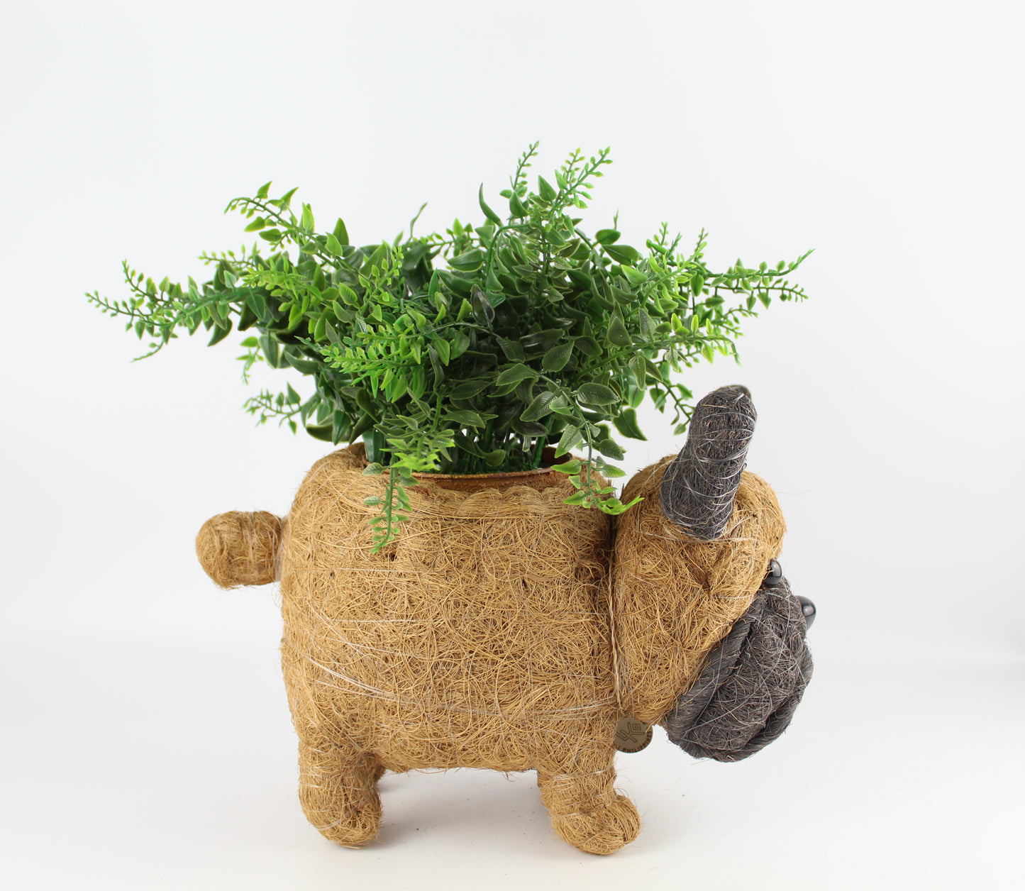 Handmade Coco Coira Animal Planter- French Bulldog - Eco Handcraft store