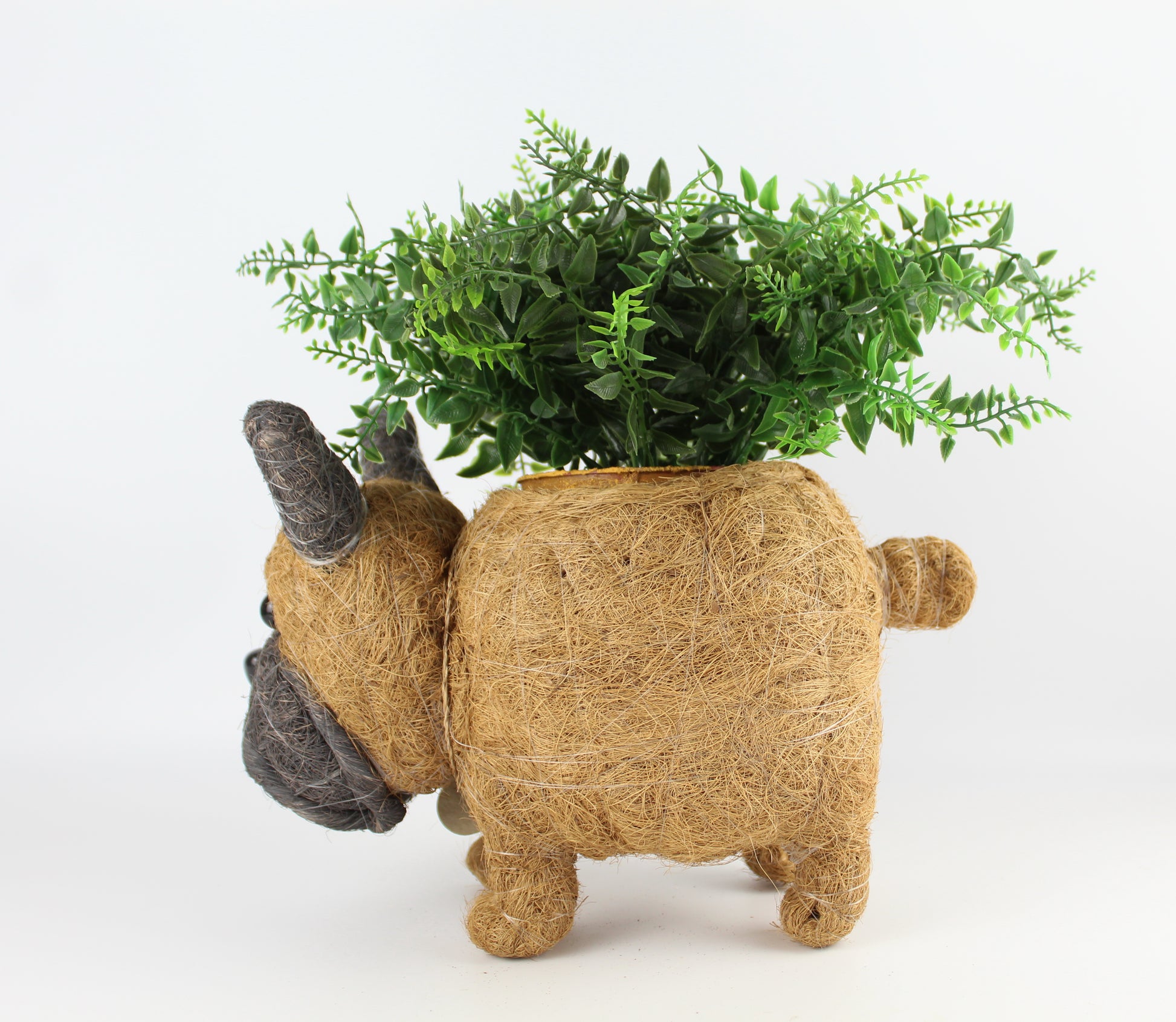 Handmade Coco Coira Animal Planter- French Bulldog - Eco Handcraft store