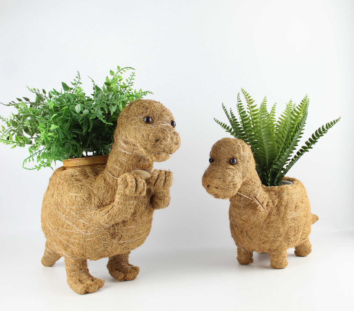 Handmade Coco Coira Animal Planter- Brontosaurus - Eco Handcraft store