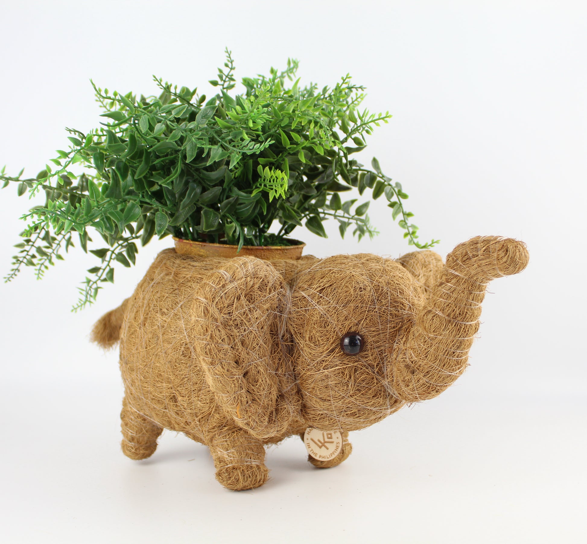 Handmade Coco Coira Animal Planter-Elephant - Eco Handcraft store