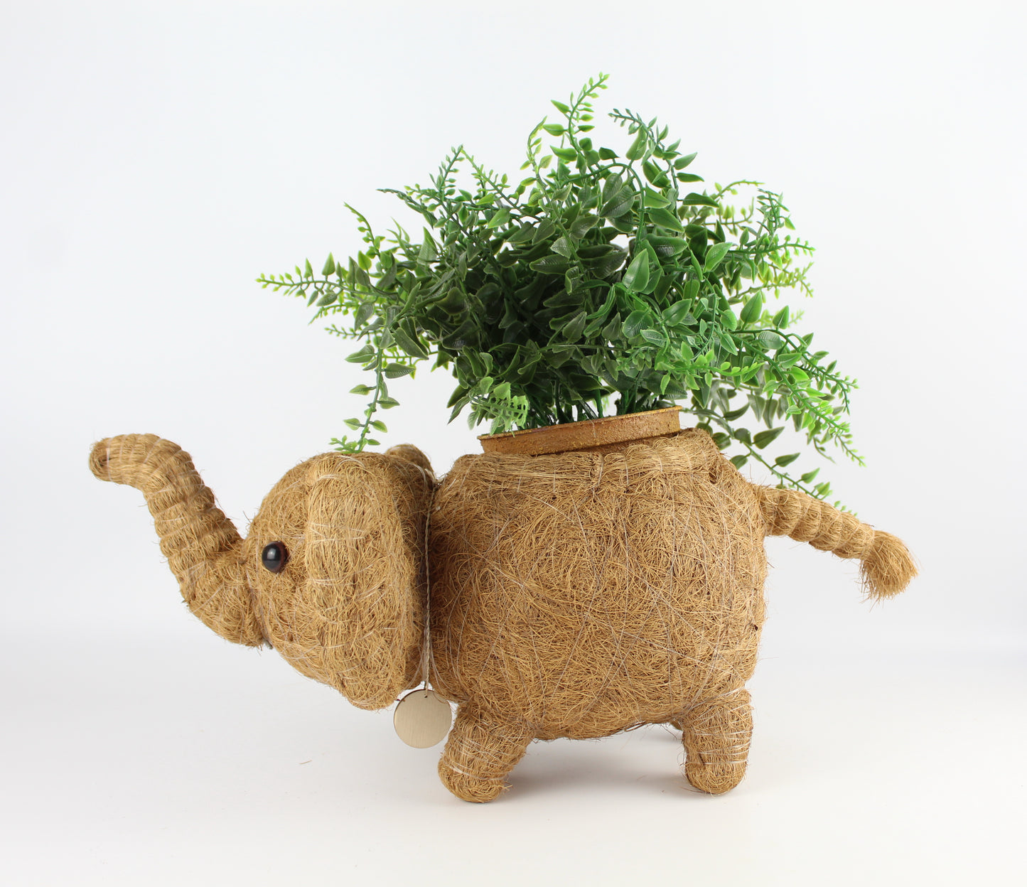 Handmade Coco Coira Animal Planter-Elephant - Eco Handcraft store