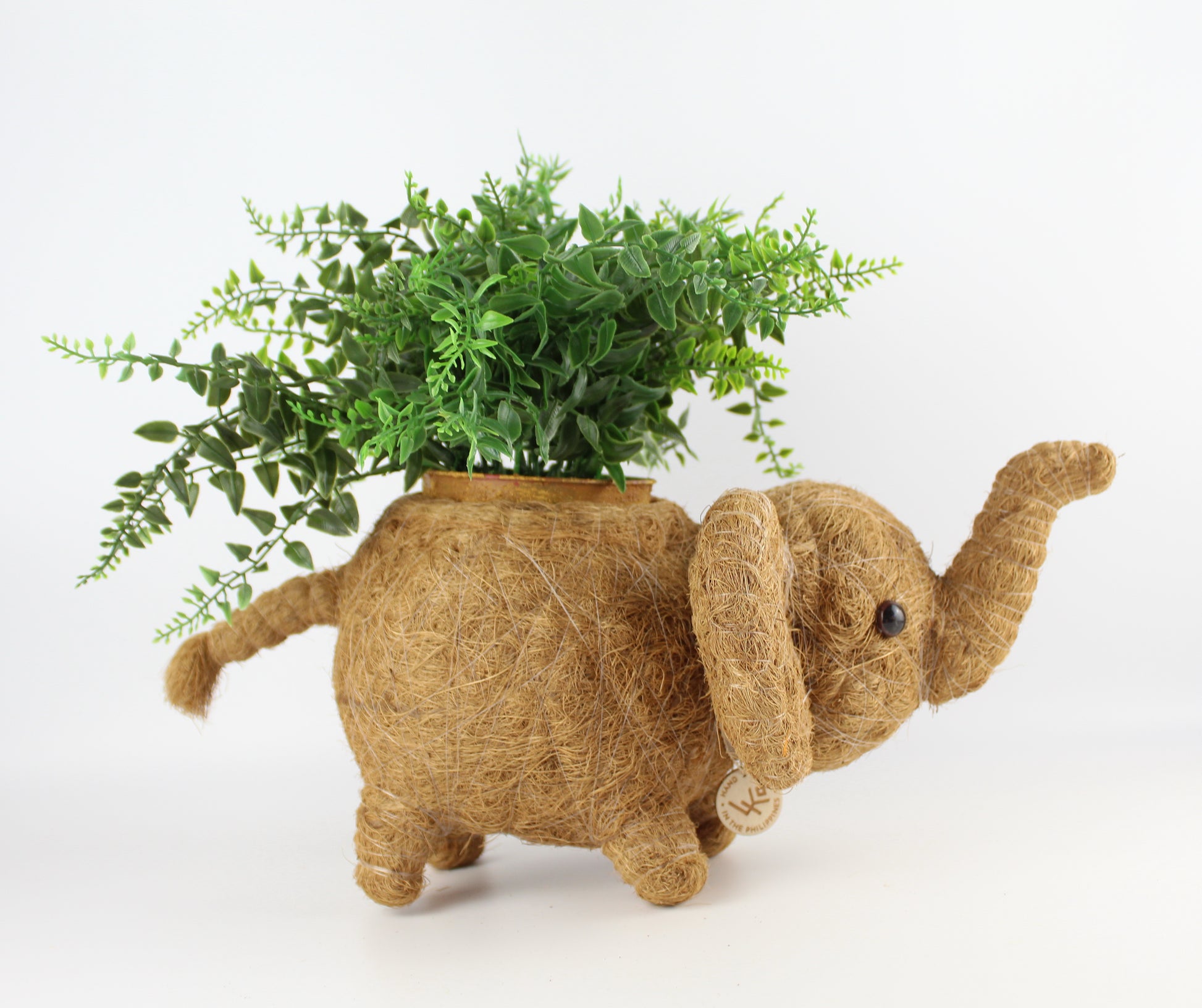 Handmade Coco Coira Animal Planter-Elephant - Eco Handcraft store