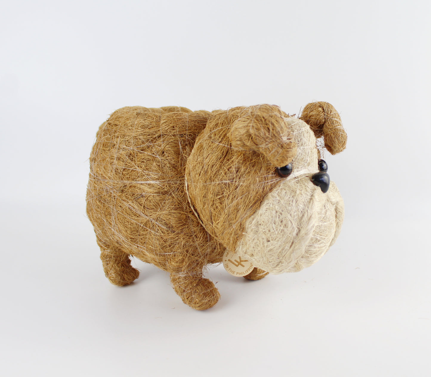 Handmade Coco Coira Animal Planter- English Bulldog - Eco Handcraft store