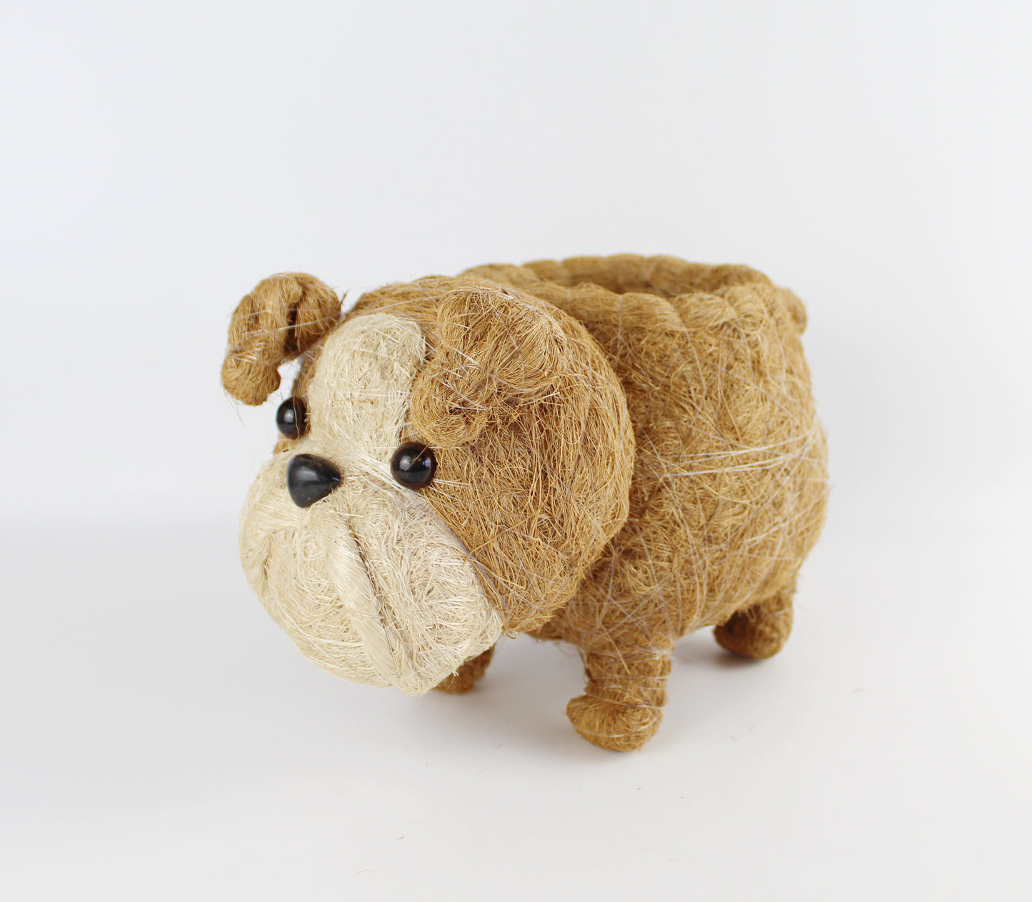 Handmade Coco Coira Animal Planter- English Bulldog - Eco Handcraft store