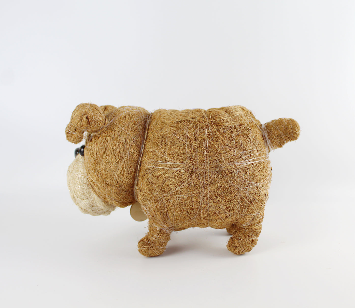 Handmade Coco Coira Animal Planter- English Bulldog - Eco Handcraft store