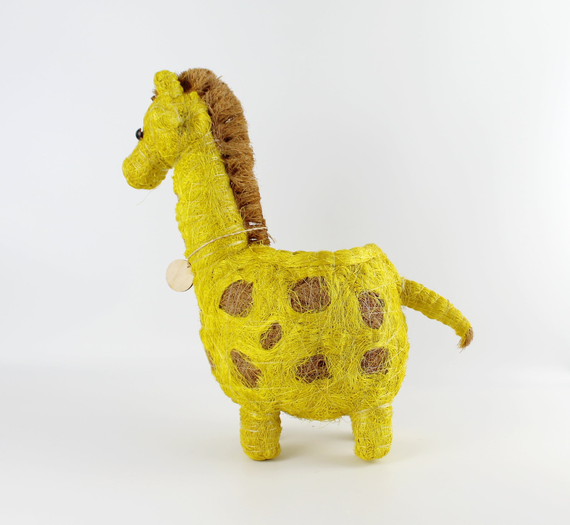 Handmade Coco Coira Animal Planter- Giraffe - Eco Handcraft store