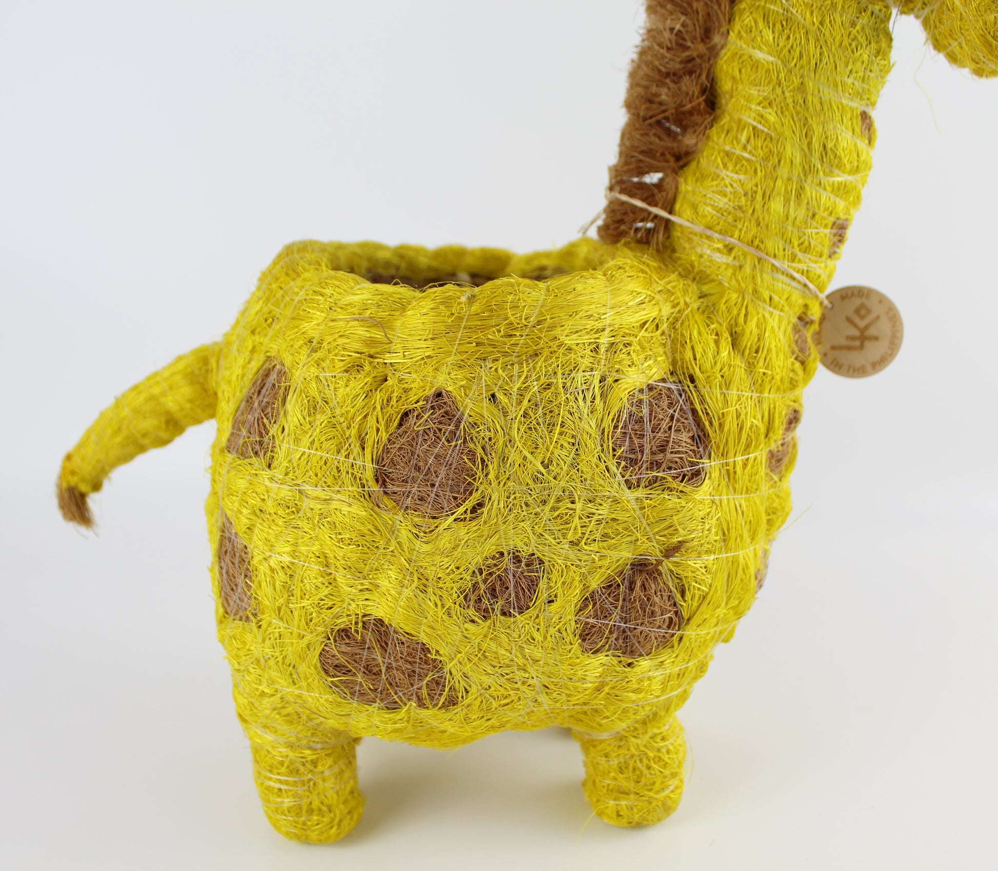 Handmade Coco Coira Animal Planter- Giraffe - Eco Handcraft store