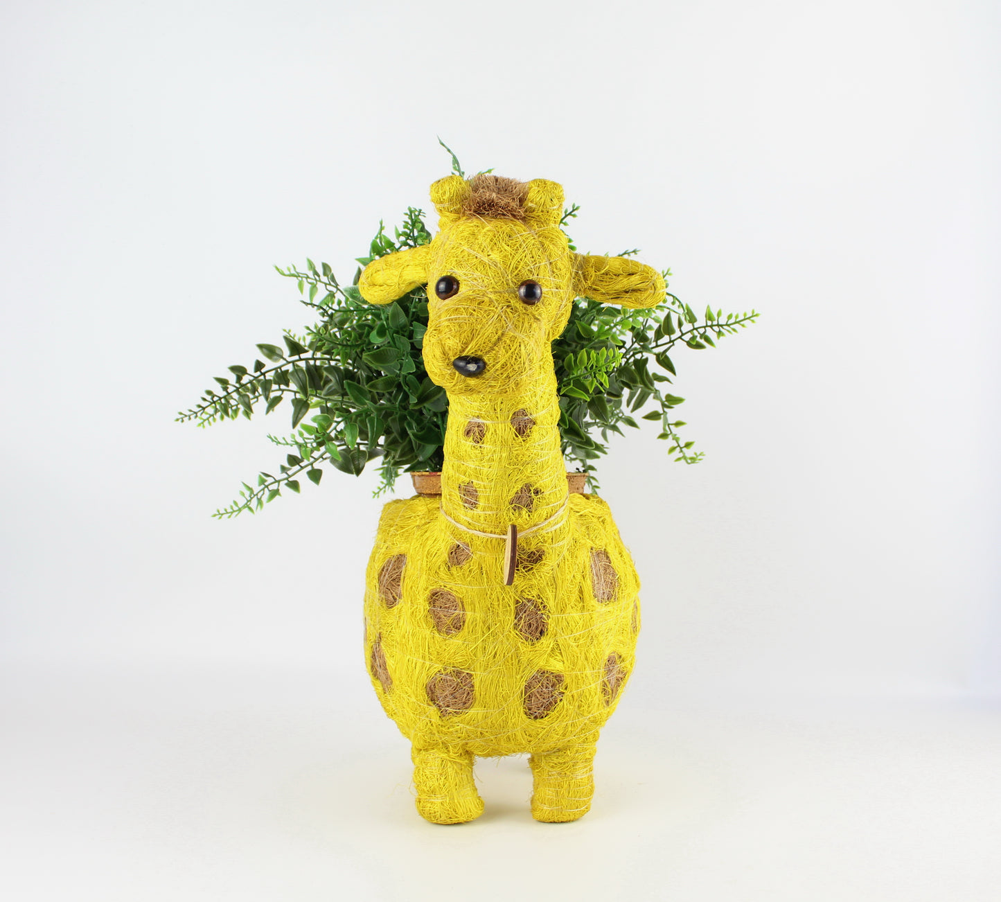 Handmade Coco Coira Animal Planter- Giraffe - Eco Handcraft store