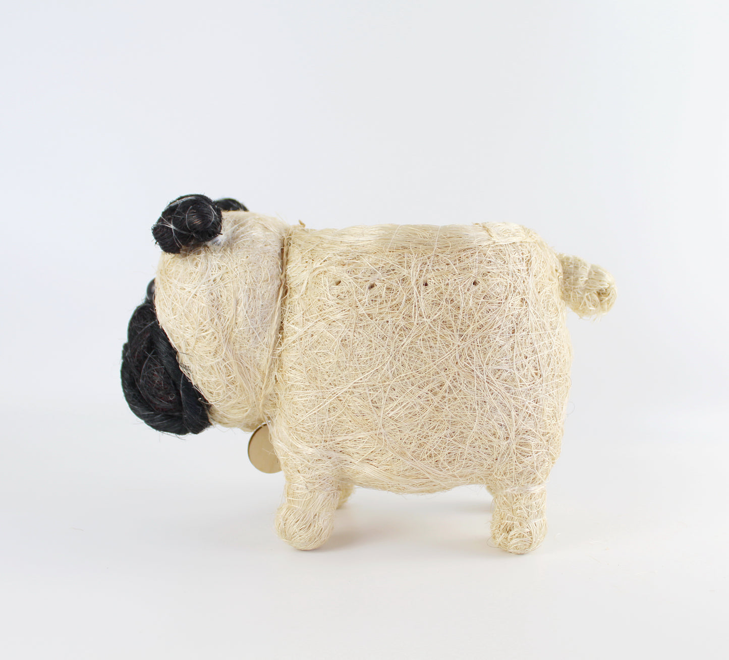 Handmade Coco Coira Animal Planter- Pug - Eco Handcraft store