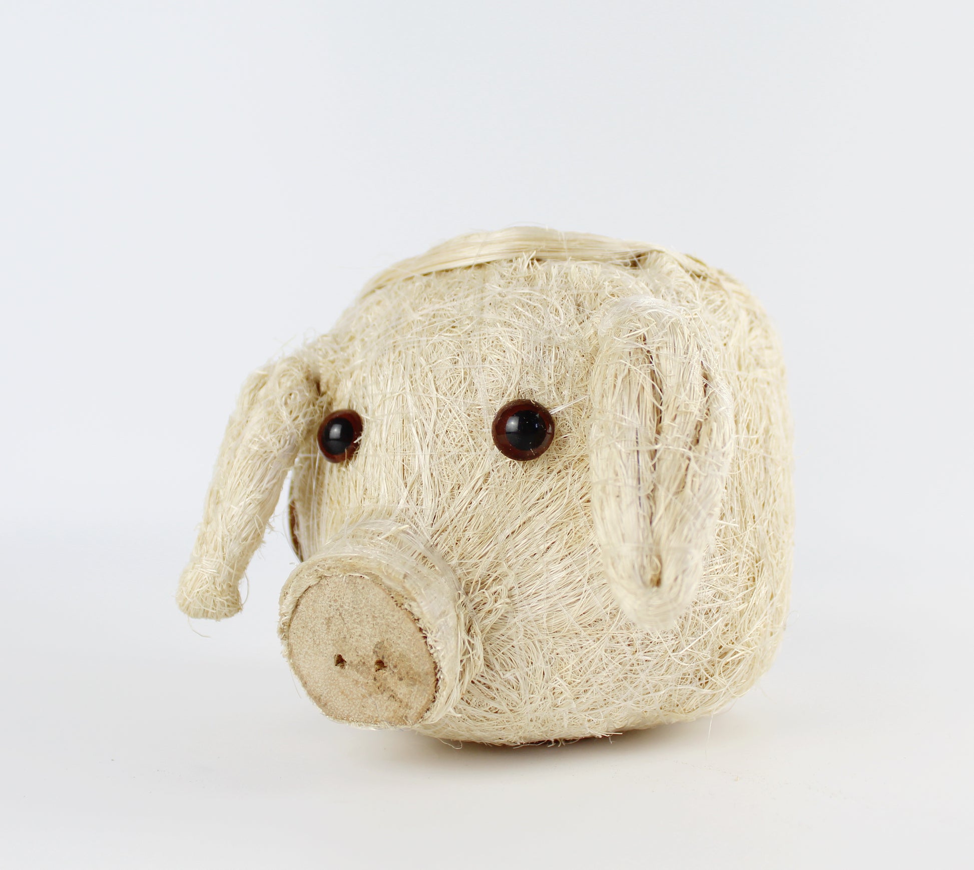 Handmade Coco Coira Animal Planter- Mini Pot Pig - Eco Handcraft store