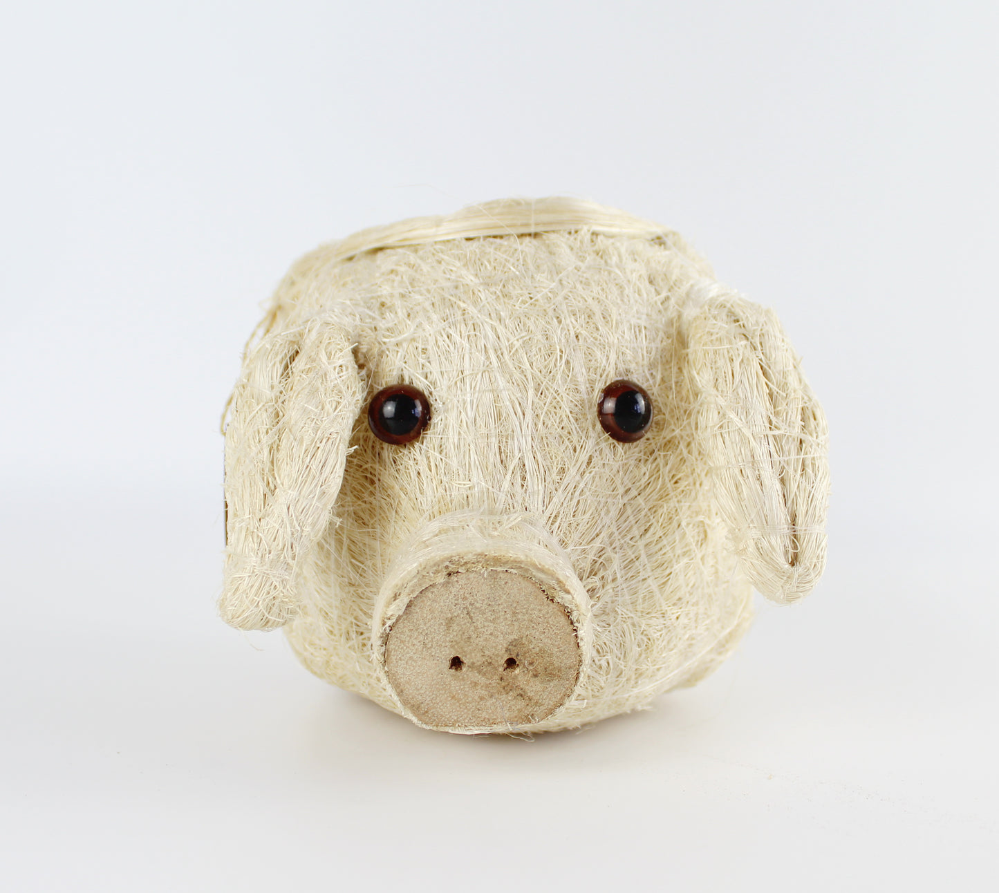 Handmade Coco Coira Animal Planter- Mini Pot Pig - Eco Handcraft store