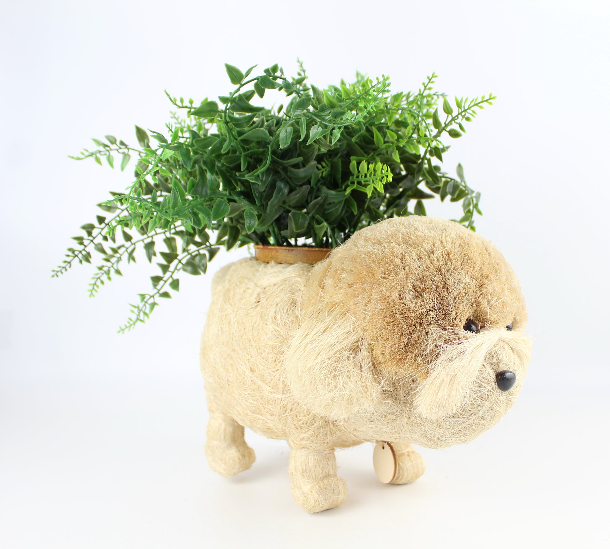 Handmade Coco Coira Animal Planter-Poodle - Eco Handcraft store