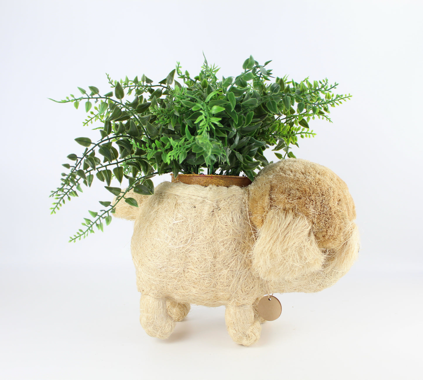 Handmade Coco Coira Animal Planter-Poodle - Eco Handcraft store