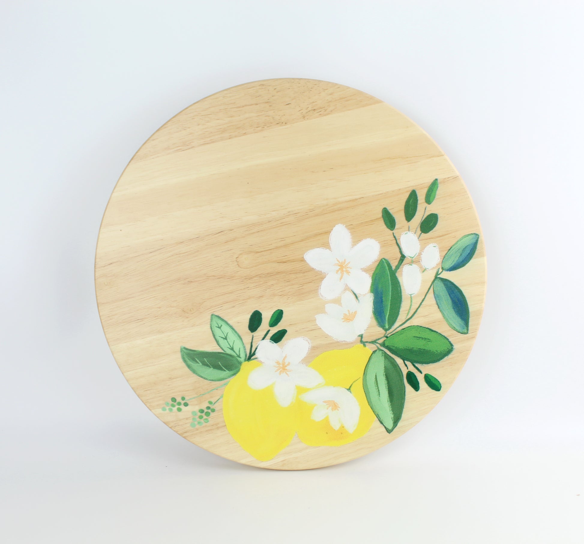 Carolyne Lemon Wood Lazy Susan 14" - Eco Handcraft store