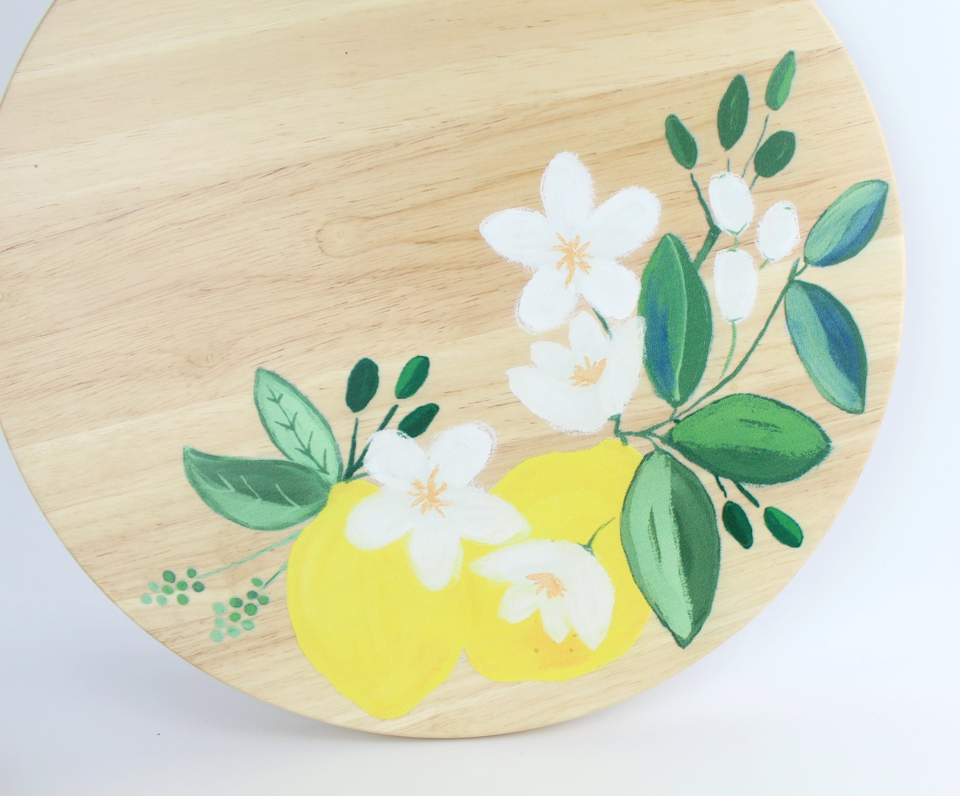 Carolyne Lemon Wood Lazy Susan 14" - Eco Handcraft store