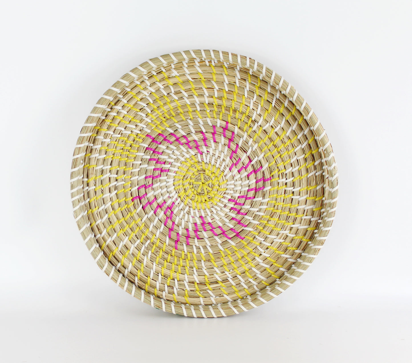 Natural Seagrass Woven Round Serving Tray - Eco Handcraft store