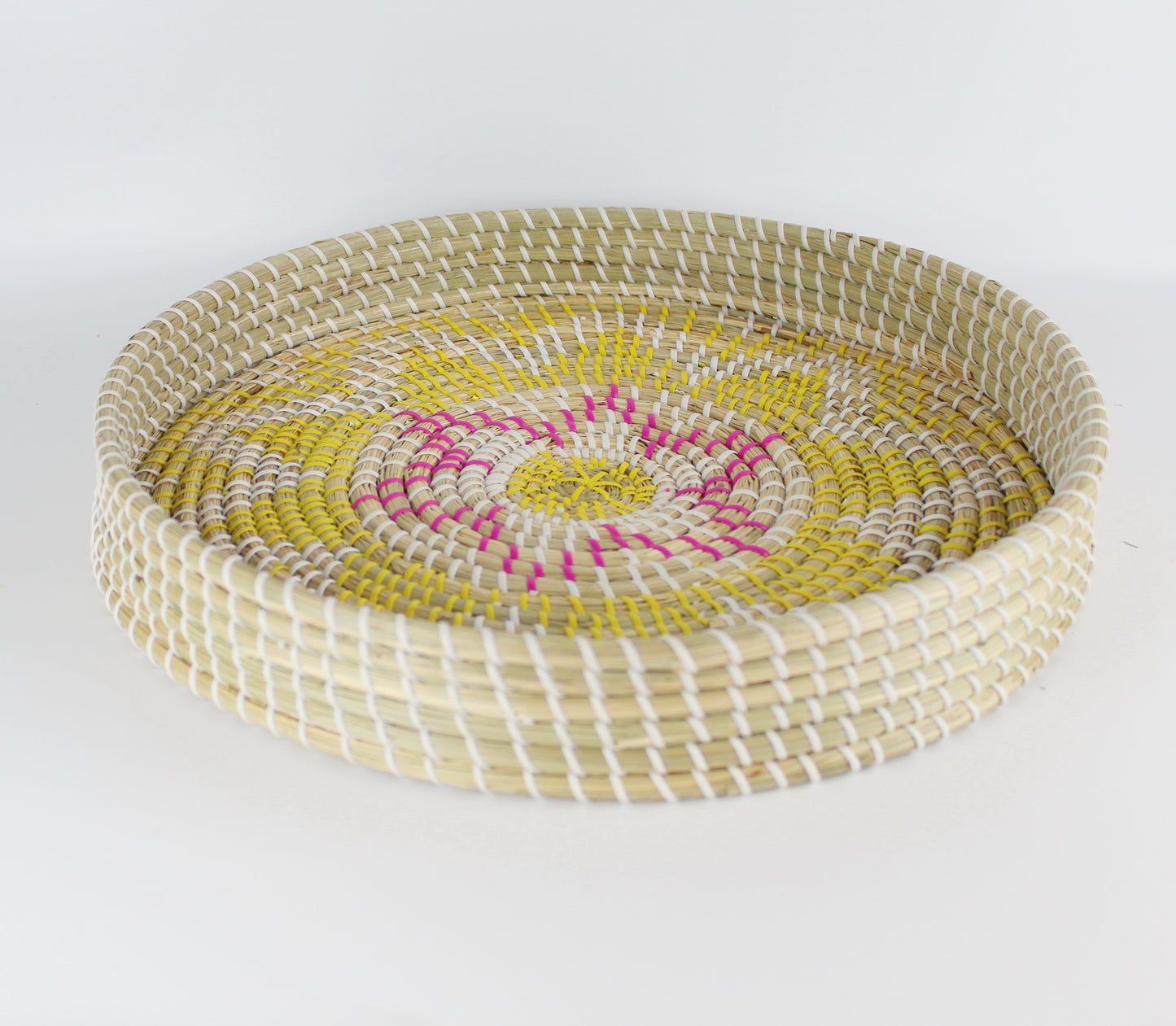 Natural Seagrass Woven Round Serving Tray - Eco Handcraft store