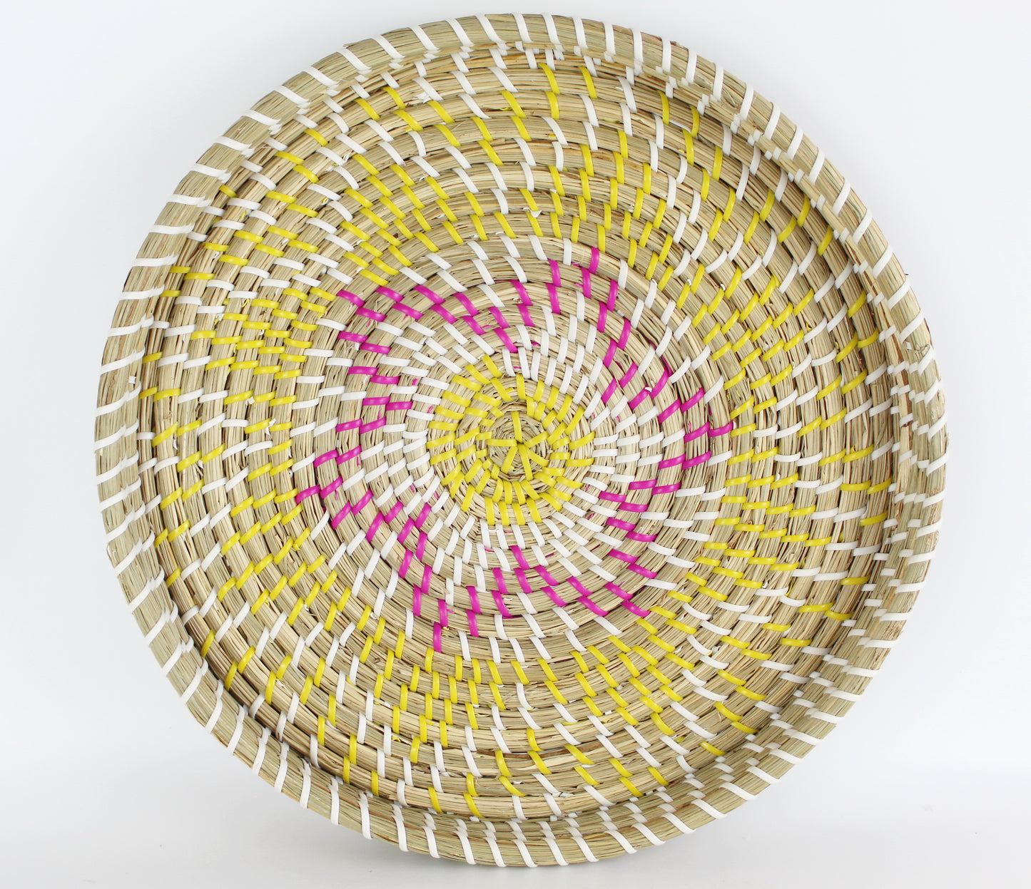 Natural Seagrass Woven Round Serving Tray - Eco Handcraft store