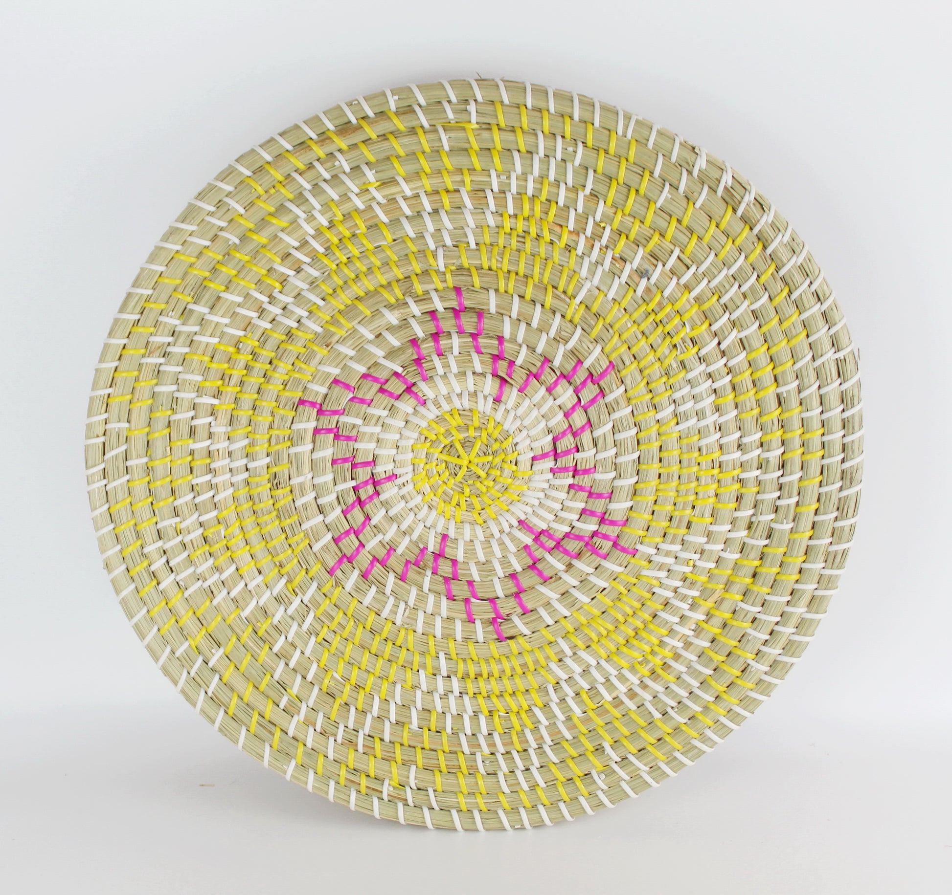 Natural Seagrass Woven Round Serving Tray - Eco Handcraft store