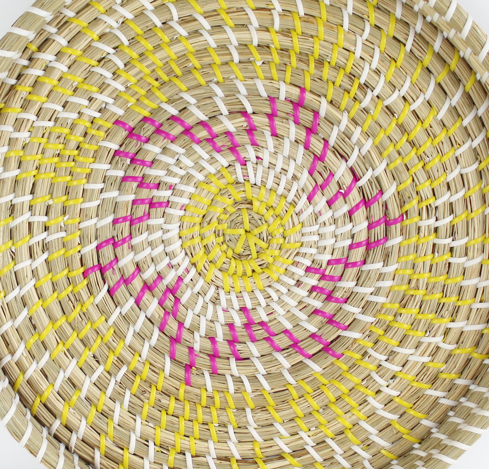 Natural Seagrass Woven Round Serving Tray - Eco Handcraft store