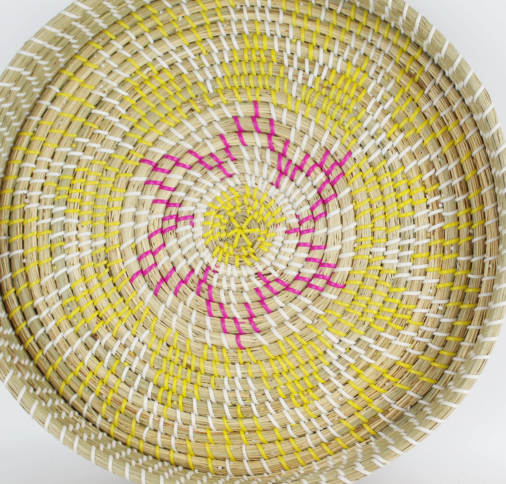 Natural Seagrass Woven Round Serving Tray - Eco Handcraft store