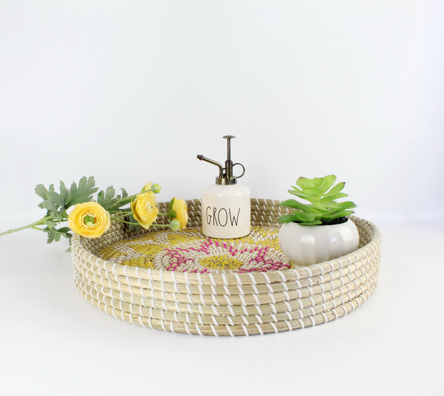 Natural Seagrass Woven Serving Tray - Eco Handcraft store