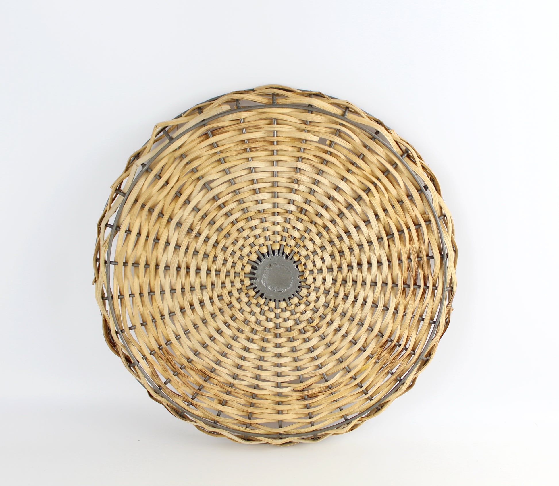 Rattan & Iron Woven Tray - Eco Handcraft store