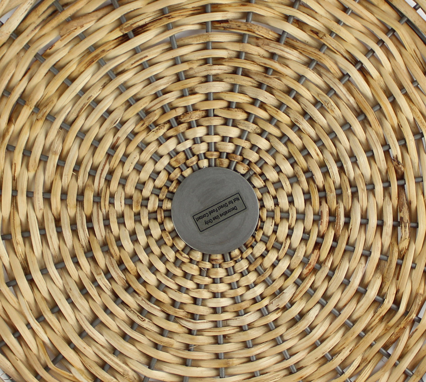 Rattan & Iron Woven Tray - Eco Handcraft store