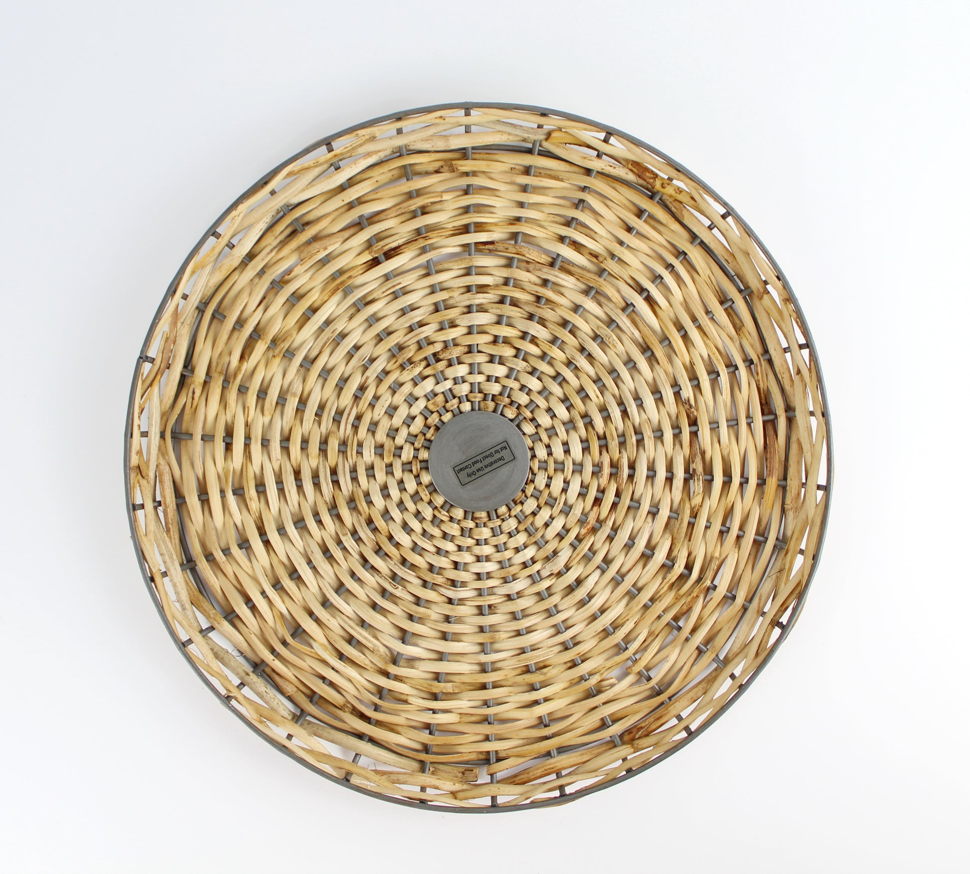 Rattan & Iron Woven Tray - Eco Handcraft store